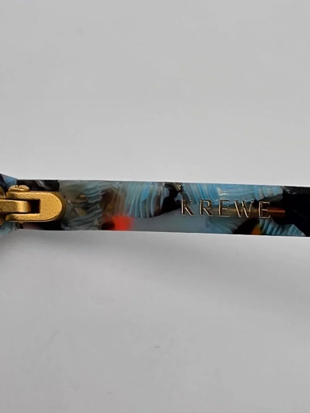 Krewe St. Louis Rio Confetti to Marine 24K Frame Silver Mirror Lens Sunglasses